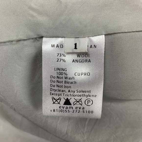 EVAM EVA Dust Pink Wool Angora Hooded Coat - Picture 4 of 5